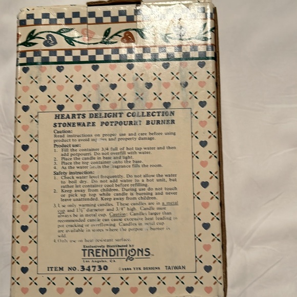 Vintage Hearts Delight potpourri burner - Picture 2 of 2